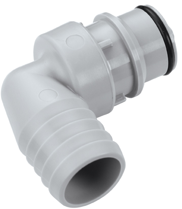 HFCD231212 HFCD231212 | Schlauch Winkelstecker der Serie HFC12 mit einem 19 mm Schlauchanschluss, mit Absperrventil, EPDM