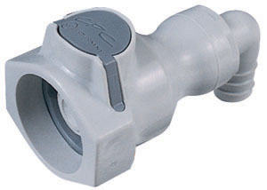 95400 - Winkelkupplung mit 12,7 mm Schlauchanschluss, mit Absperrventil, Silikon-O-Ring (UDC) – NSF