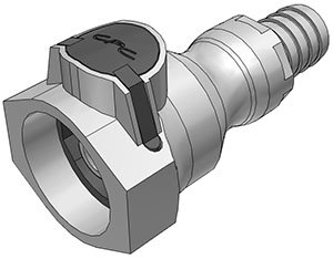 98100 - CPC-Kupplung mit 15,9 mm Schlauchanschluss, mit Absperrventill, FDA, EPDM-O-Ring (UDC) – NSF 98100 - CPC-Kupplung mit 15,9 mm Schlauchanschluss, mit Absperrventill, FDA, EPDM-O-Ring (UDC) – NSF