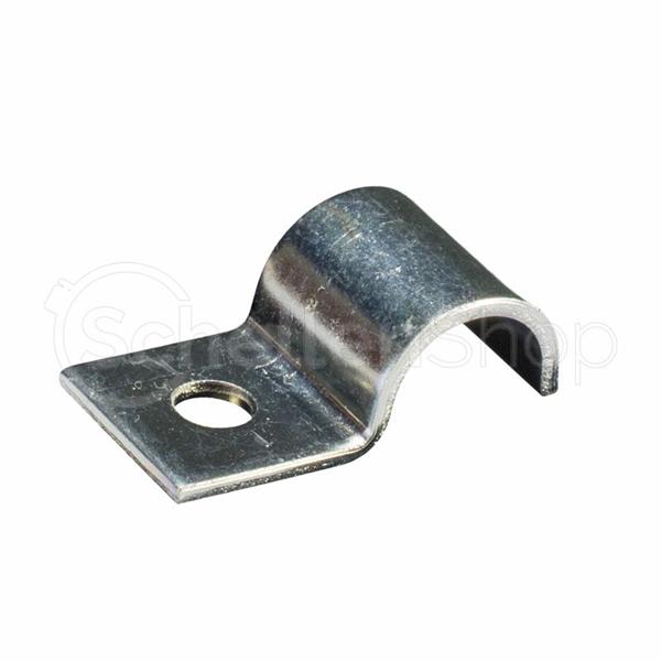 Befestigungsschelle BSN 520 aus Metall zur sicheren Montage von Rohren und Kabeln. Die Befestigungsschelle BSN 520 aus glänzendem Metall ist U-förmig mit einer flachen Montageplatte und einem ovalen Befestigungsloch abgebildet. Sie dient zur sicheren Rohr- oder Kabelbefestigung.