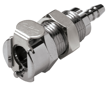 MC1602 MC1602 - CPC Metall Kupplung mit 3,2 mm Schlauchanschluss, Plattenmontage, ohne Absperrventil