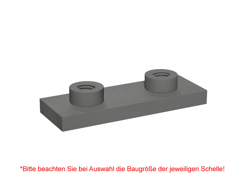 Weld-Plate-for-Single-Clamp STAUFF Schweißplatte SPAL für Schwere-Baureihe, Stahl phosphatiert