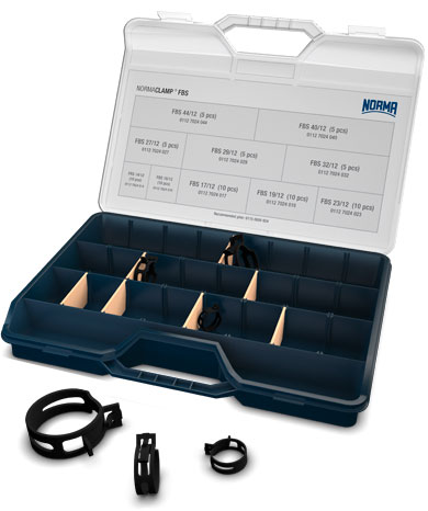 NORMA-FBS-Sortiment NORMACLAMP® Federbandschellen Sortiment (75-teilig)