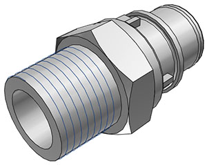 HFC24812-CAD HFC24812 - Schlauchstecker mit 1/2" NPT Außengewinde, ohne Absperrventil, EPDM-Dichtung