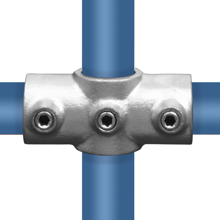 Rohrverbinder Kreuzstück durchgehend / Kreuzverbinder mit 1 Durchgang / 2 Abgängen - Typ 22 Rohrverbinder Kreuzstück durchgehend / Kreuzverbinder mit 1 Durchgang / 2 Abgängen - Typ 22