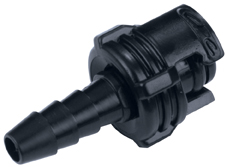 SMMM5MBLK - CPC Kupplung Stecker 5,0 mm Schlauchanschluss, ohne Absperrventil, Buna-N Dichtung
