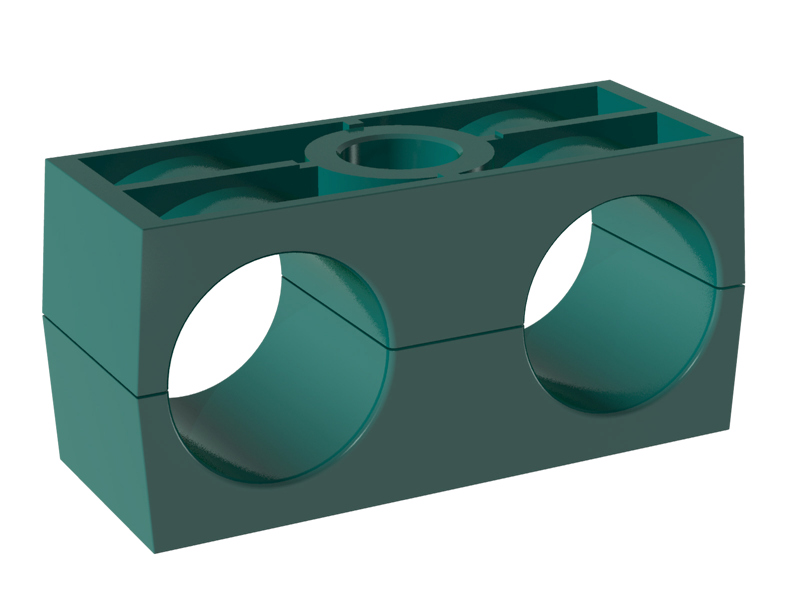 Clamp-Body-PPH-Size-4D STAUFF Doppelrohrschelle mit glatter Innenfläche