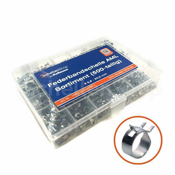 Design-ohne-Titel-1 Mikalor Sortimentbox Federbandschelle AML, Inhalt 500 Stück