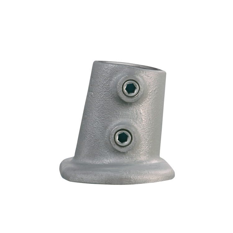Rohrverbinder Fußplatte oval variabler Winkel 0° bis 11° - Typ 12S