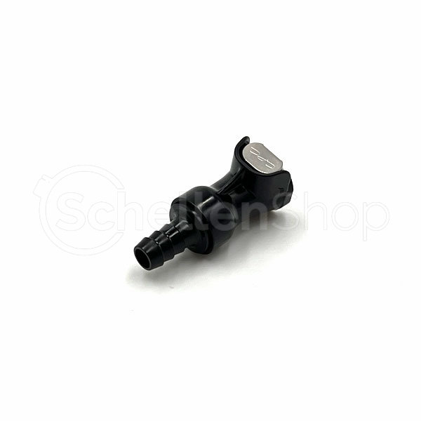 PLCD17005MBLK PLCD17005V - Motorrad Benzinkupplung in schwarz für 7,5 bis 8 mm Benzinschlauch, mit Absperrventil, Viton-Dichtung (KTM)