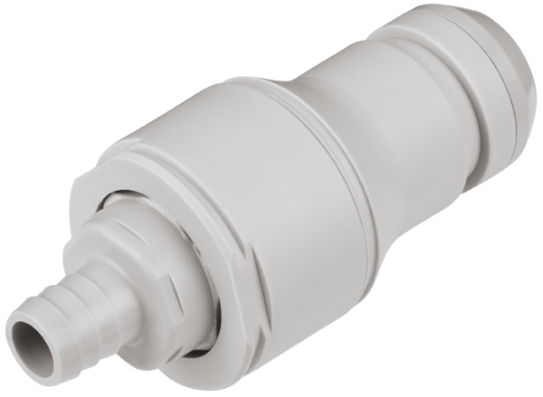 NSHD22008 - CPC Steckverbinder 12,7 mm Schlauchanschluss, mit Absperrventil, EPDM-Dichtung