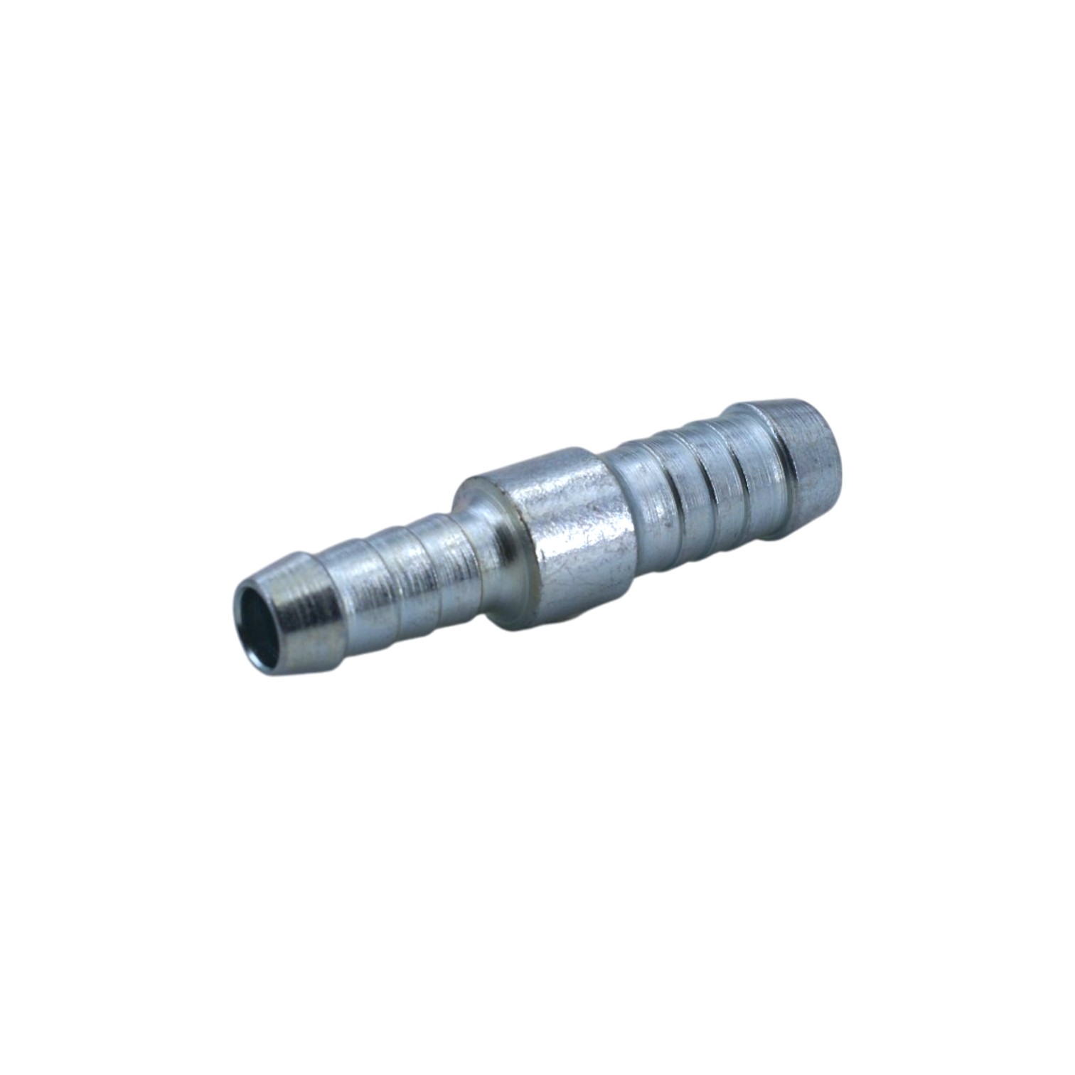 Gerader Schlauchverbinder / Reduzierung 9-10 mm / 7-8 mm, Stahl verzinkt Gerader Schlauchverbinder / Reduzierung 9-10 mm / 7-8 mm, Stahl verzinkt