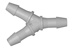 HY6 - Y-Schlauchverbinder 4,8 mm Schlauchanschluss, Polypropylen (PP) HY6 Y-Schlauchverbinder aus Polypropylen (PP) mit 4,8 mm Schlauchanschluss