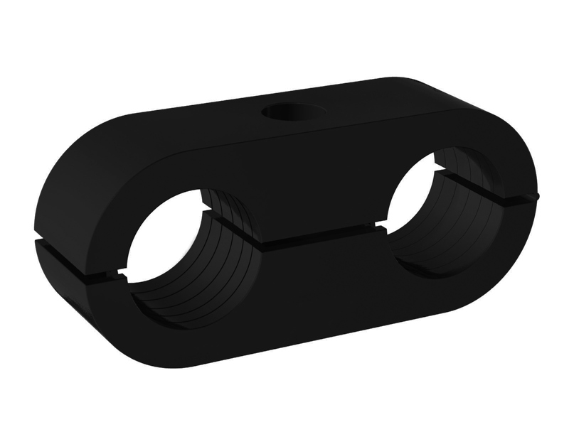 Clamp-Body-LNGF-PA-Black-Size-1 STAUFF Doppelrohrschelle der leichten Baureihe