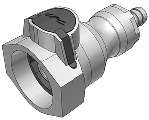 99000 - CPC-Kupplung mit 9,5 mm Schlauchanschluss, mit Absperrventill, FDA, Silikon-O-Ring (UDC) – NSF 99000 - CPC-Kupplung mit 9,5 mm Schlauchanschluss, mit Absperrventill, FDA, Silikon-O-Ring (UDC) – NSF