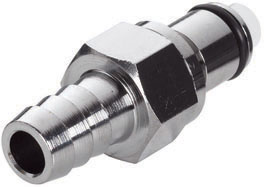 LCD22005V LCD22004V - Gerader Stecker für 6 mm und 7 mm Benzinschlauch, mit Absperrventil, Viton-Dichtung
